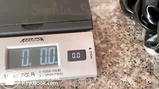 Black leather pants pooping