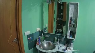 Woman pooping in Toilet 18