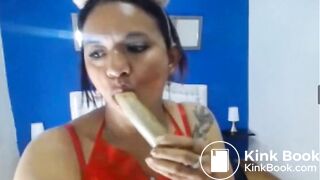 Dirty Dildo Play and Lick