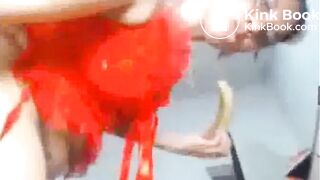 Dirty Dildo Play and Lick