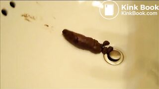 Shitting into the sink