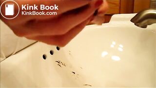 Shitting into the sink