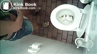 Mature woman shits