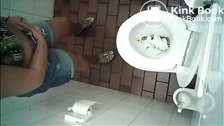 Mature woman shits