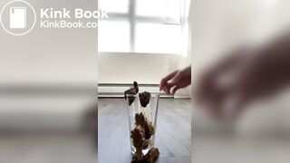 Pooping in a glass