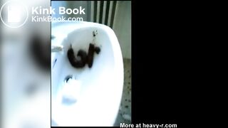 Girl Shitting in Sink
