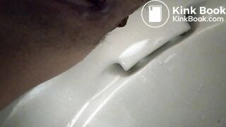 Poop into toilet 3
