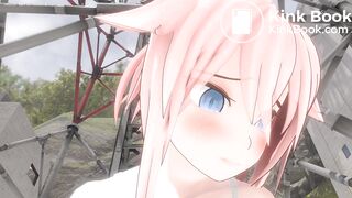 Close up of girl's face while pooping