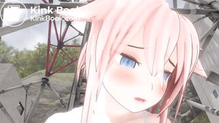 Close up of girl's face while pooping