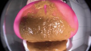 Hot brunette diarrhea in pantyhose