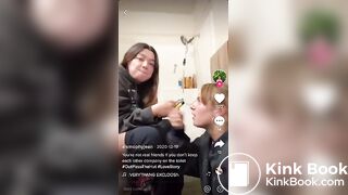 Sexy girl pooping on the potty with her legs