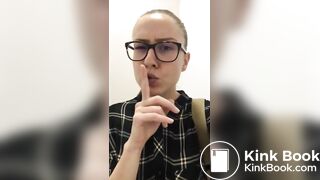 hot milf shits on public bathroom floor