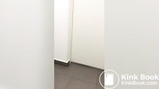 hot milf shits on public bathroom floor