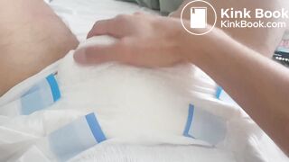 Girl squish & show big stinky diaper (scat)