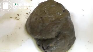 Huge soft shit in the bath
