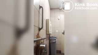 Girl diarrhea on the wall