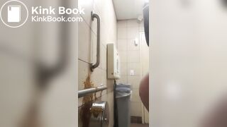 Girl diarrhea on the wall
