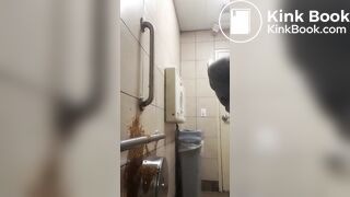 Girl diarrhea on the wall