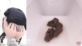 cute girl shit a lot in toilet