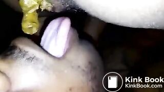 Big piece of shit in boyfriend-s mouth