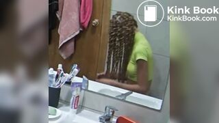 Girl fart and pooping 5