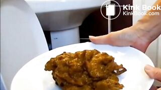 Urgent creamy dump on plate