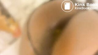 Phat ass ebony fucking n shitting on dildo