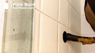 Phat ass ebony fucking n shitting on dildo