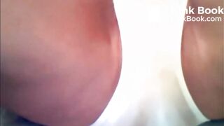 Girl sitting panty poop