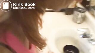 American Girl Poops in Sink