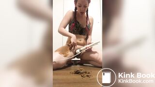 Stoner chick lacy panty destruction