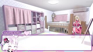 わかばゆかりさんがオムツァマキさんの引っ越し祝いに行っておまるで排尿したお話