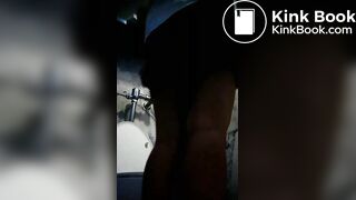 Thai girl sitting shit in the bathroom