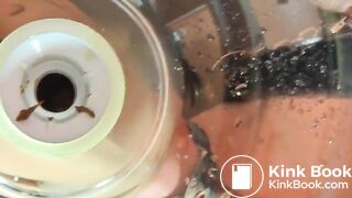 Hungarian mistress pooping into slave mouth