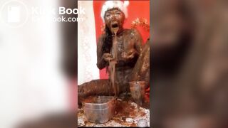 Majestic poop smeared and puked