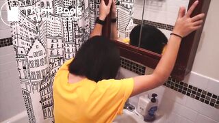 Asian girl pooping short film