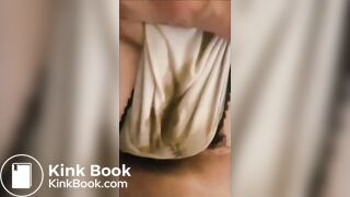 sexy girl shitting and fucking in her panty
