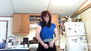 a shit-smeared dildo slides better in a dirty ass in the kitchen