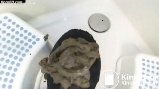 big shit in mouth of lucky slave