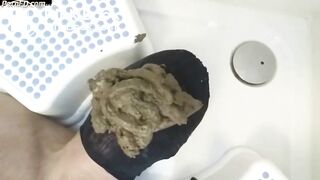 big shit in mouth of lucky slave