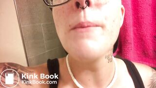 the girl poops and sniffs and licks her shit