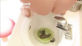 Cute Girl K. & Friend Take Huge Shits In Bathroom Sink (SO HOT)