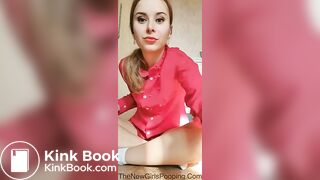 Beautiful Lady records herself shitting