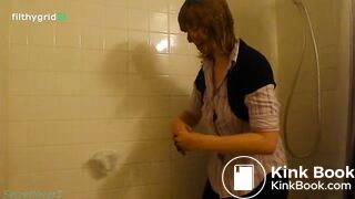 Covering her self in scat #2