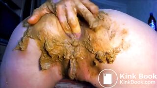 Anal prolapse after fisting her ass