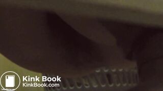 Few Asian girl shitting on public toilet