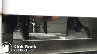 Hairy Pussy with big boots Pooping