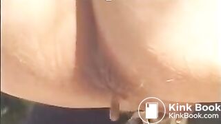 Big ass blonde pooping - video 2