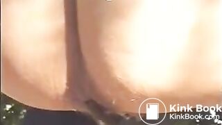 Big ass blonde pooping - video 2