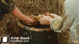 Horse Dung Lesbians - two girlfriends playing and fucking in horse shit